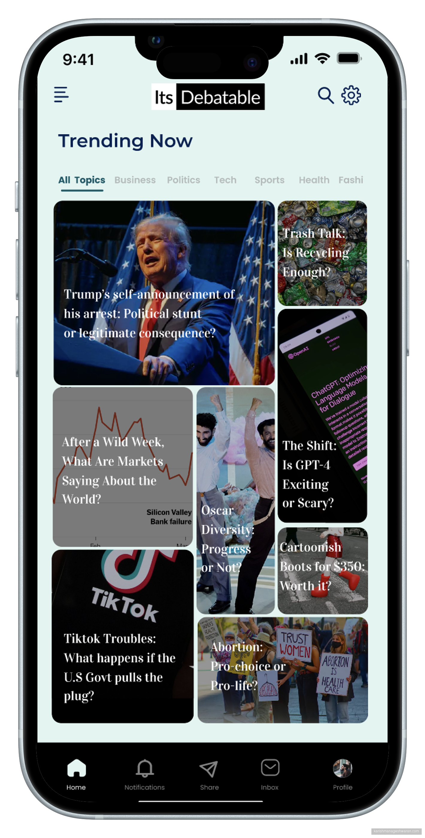 Prototype screen 1
